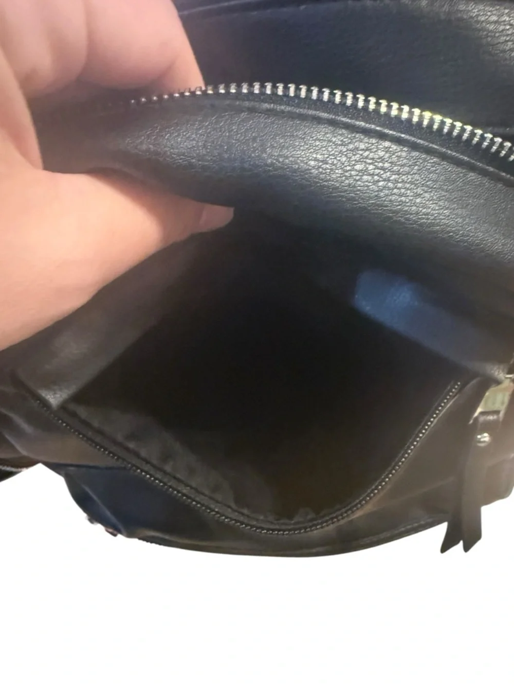 Madden NYC Black Faux Leather Backpack